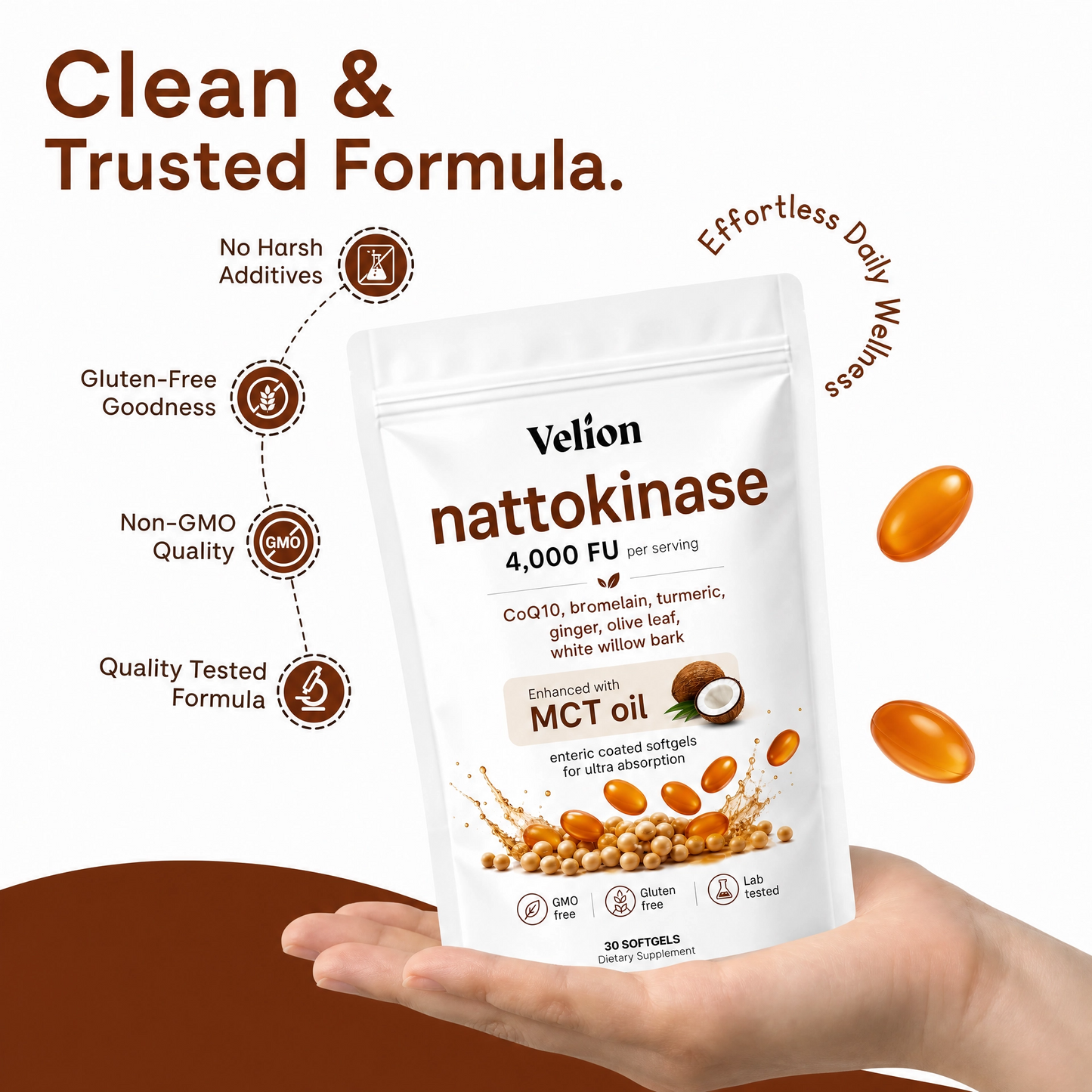 Nattokinase 4,000 FU Potency with MCT Oil